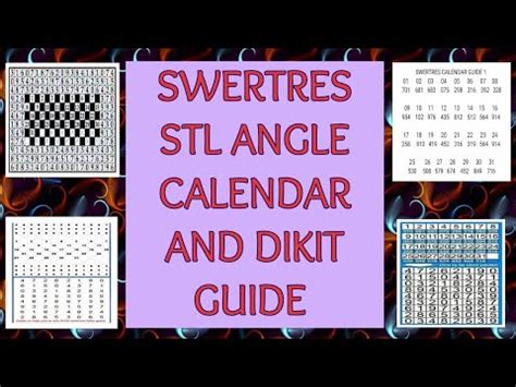 swertres angle calendar guide 2022|SWERTRES ANGLE CALENDAR AND DIKIT GUIDE .